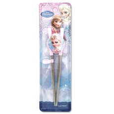 里和 lilfant 韓國製 冰雪奇緣2 學習筷 兒童筷子 304不鏽鋼 收納袋 艾莎 雪寶, 1個, 艾莎學習筷, 紫色