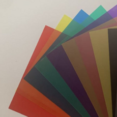 루체트리 필름 0.3mm 두꺼운 A4 칼라 셀로판지 PVC 필름지, 반투명