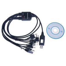 8in 1 컴퓨터 USB 프로그래밍 케이블 for kenwood baofeng motorola yaesu icom Handy 워키 자동차 라디오