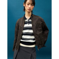 [국내매장정품] 에잇세컨즈 8SECONDS 크랙데님 레이서 자켓 카키 355239LP5H 146748