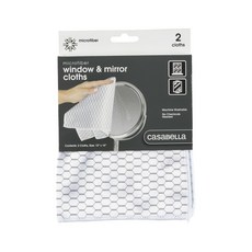 카사벨라 보푸라기 없는 극세사 유리 및 거울 청소 걸레 흰 Casabella Lint-Free Microfiber Glass and Mirror Cleaning Cloths W, 1개