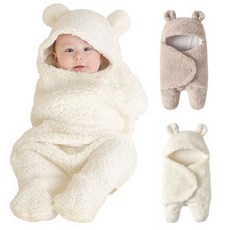 【Korea kids 】嬰兒新生兒包巾 絨毛熊熊 毛毛毯