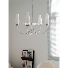 북유럽 샹들리에 팬던트조명 모던 천장 포인트 벽등, 실버 5등 12W 따뜻한색