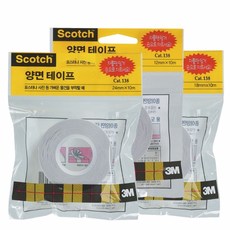 3M 스카치 종이양면테이프 138 24mmx10m WT300019567 테이프, 1개