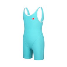 레노마수영복 여아 심플배색 U백 3부 반신수영복 민트 RN-GS2G564-MN