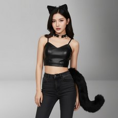 구미호 고양이 여우 꼬리 코스튬 코스프레 할로윈 분장 의상
