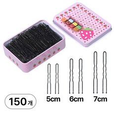 디심플 헤어 올림머리 고정핀 U자핀, 150개(각 50개)