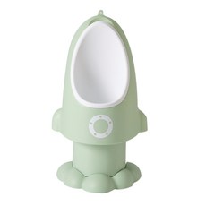 PUCH BABY 火箭造型兒童小便斗 可拆卸易清洗 安全環保材質, 站式火箭款-墨綠(贈掛勾)