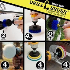 Drillbrush 청소 용품 - 디테일 브러시 세트 실내 장식 클리너 카펫 스크럽 자동 자동차 키트 내부 클리닝