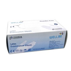 [이원헬스케어]웰비 비멸균 라텍스 글러브 1통(100매), 1개, M