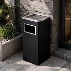 탑홀드 재떨이 업소용 스탠드 야외, 1개, 블랙