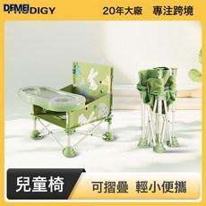 DFMEI 兒童餐椅便攜式可摺疊寶寶吃飯桌椅矮款可調節高低家用嬰幼兒餐椅, 如圖