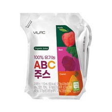비락 100% 유기농 ABC주스, 110ml, 18개