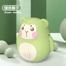 電動玩具 電動磁力小萌寵 搖擺動物可愛磁力小分隊玩具 電動小豬猴子老虎小熊 搖擺 磁性 玩具 商檢合格, 1個, 綠色小猴