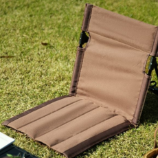 초경량 등받이 의자 접이식 그라운드 휴대용 캠핑용 등받이 의자 좌식 야외 야외용 방수 낚시 간이 간편, 브라운