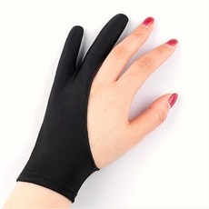 디지털드로잉작가용 터치 인식 방지 드로잉 장갑 S사이즈 블랙 타블렛 용품