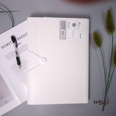 13칸 사무용 서류 용지 보관 파우치 화이트