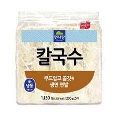냉동 칼국수면 생면 1150g 생 칼국수 사리 업소용 면, 1.15kg, 1개