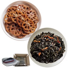 선미식가 국내산 100% 파래무침 1kg + 달콤한 연근조림 1kg, 2개