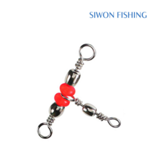 시원피싱 T형 삼각도래 레드구슬 스냅도래 낚시도래 삼색채비 도래 (1세트 25개입), 1세트, 25개입