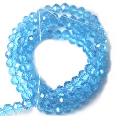 Bead 크리스탈 4mm 론델비즈 한세트 2줄 컬러선택, 아쿠아