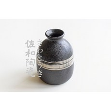 佐和陶瓷餐具批發 黑鐵刷毛花器-日本製 XL1404527 陶瓷花器 插花 花瓶 家用 餐廳 開店 擺飾