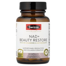 Swisse 스위스 NAD + 뷰티 리스토어 30 캡슐 보충제, 1개