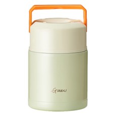 GIANXI 316 스테인리스 스틸 죽통 스푼 포함, 그린, 1개, 800ml