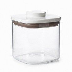 透明方形密封保鮮罐, 透明白, 1個, 0.5L