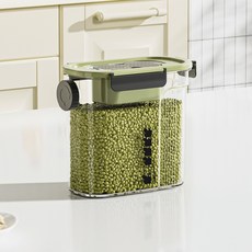 家用手提五穀雜糧儲物罐透明防塵收納盒食品級廚房米麪粉密封罐, 1個, 如圖