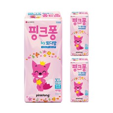 토디앙 핑크퐁 팬티 여아용 일회용 기저귀, 특대형(XL), 108매