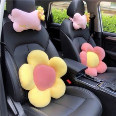 자동차 허리 지원 귀여운 자동차 쿠션 허리 자동차 좌석 등받이 허리 지원 사계절 허리 지원, 색깔2, 1개