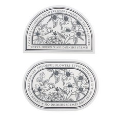 1+1 빨아쓰는 규조토 발매트 세트 플라워 패턴 폭신 물흡수 매트 인테리어 발판 받침 반원형 타원형 현관 욕실 주방 화장실 소품, 2개입, R99713C(타원형 + 반원형 플라워가든 A타입, 1세트