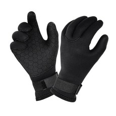 YSSHOP 스쿠버 다이빙 장갑 3mm 네오프렌 써멀 습식 겨울 장갑 (대형 사이즈) 패들링 카약 스키 남성 성인용, 검은색