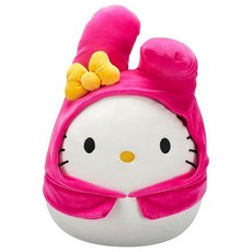 Squishmallows 오리지널 Sanrio 산리오 35.6cm(14인치) 헬로 키티 레드 오버롤 - 공식 Jazwares 플러시 (라지) 그외 각종 281478, 헬로키티 in 마이멜로디 Hoodie