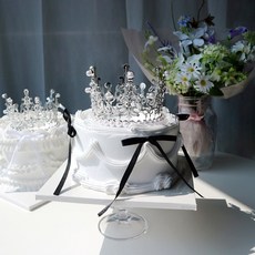 리본 토퍼 10개입 (블랙) / 리본 케이크 장식