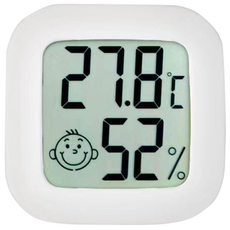 迷你溫濕度計 爬蟲箱專用 寵物環境監測 LCD顯示 舒適度指標, 1個