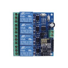 LC Technology ESP8266 四路 WiFi 繼電器模組 智能家居手機 APP 遙控開關, 1個, 12V