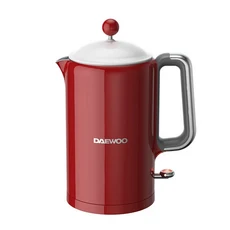 대우 전기 주전자 EK01-M 1.5L 스테인리스 스틸 물 끓이기 대용량 티포트 고품질 주방, 04 유럽 ​​연합, 04 Mechanical-Red