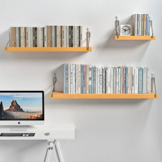 베리픽스 못없이 붙이는 튼튼한 벽걸이 무타공 선반, 1단, 오크우드