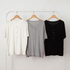 레이온 단추수유티 촉감좋은 보들보들한 반팔 수유복 임부복상의