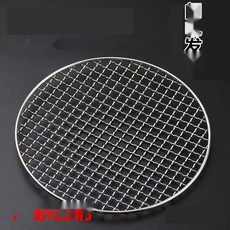 두꺼운 원형 석쇠 바베큐 그릴망 야외용 숯불 고기불판, 22. 지름38cm 2개미니브러쉬