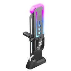 그래픽카드 지지대 온도 표시 자석식 디스플레이 GPU 받침대, X7 Pro 블랙