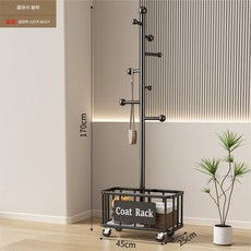 수납행거 옷걸이 모자 행거 스탠드 인테리어 가방걸이 블랙, M. 스트레이트 후크 7개 후크 클래식 블랙