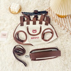 소형견용 휴대용 강아지 백팩 슬링백 크로스백 가슴가방 테디 비숑 포메라니안 여행용 숄더백 캐리어 가방, 1개, 로미오 가로형 어깨끈 척추 보호