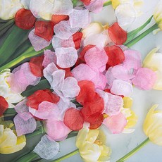 에스망토 꽃잎 약 1000개잎 - 꽃가루 웨딩 파티 브라이덜샤워 플라워샤워 촬영소품 결혼식 컨페티, 10개, 화이트