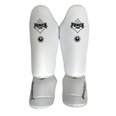【神拳阿凱】PUNCH 白色護脛 MMA 格鬥 自由搏擊 對打練習 泰拳, 1個