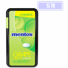 멘토스 후르트민트 그레이프 상큼캔디 21g x 10개 (무료배송), 5개