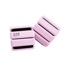 XTR 손목 발목 아령 실리콘 중량밴드 모래주머니 2p 세트+파우치, 500g, 핑크