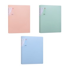 A4活頁文件夾 - 20頁/40頁 透明資料夾 檔案收納夾, 20頁, 藍色, 1個